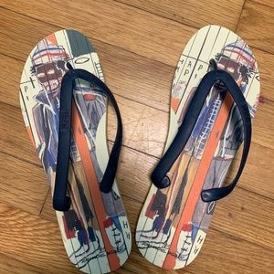 Basquiat Flip Flops - NWOT